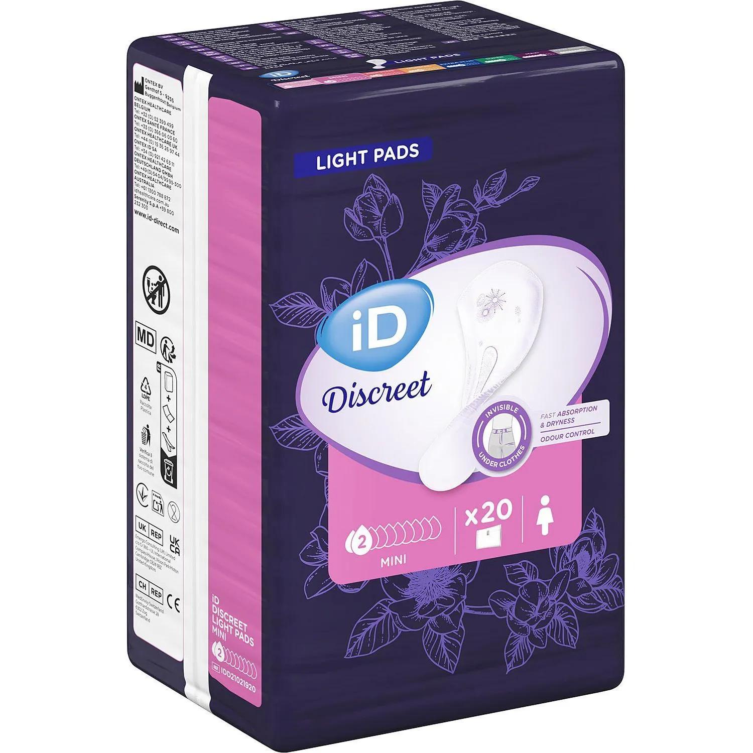 Прокладки урологические iD Light Discreet Mini 20 шт